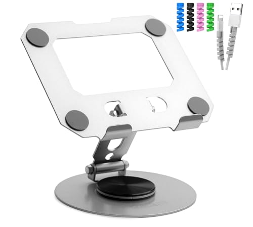 MegaStro Tablet Stand | Heavy Duty |Carbon Steel, 360° Rotation, 180° Tilt | Foldable, Ergonomic Design | Universal Compatibility for iPad, Samsung, Lenovo, OnePlus & All 7–13" Tablets