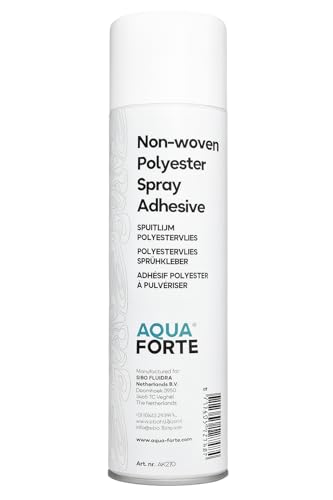 AquaForte Colle en Spray X45 – 500 ml | Adhésif Polyester Non-tissé | Fixation Rapide et Durable | Multi-supports (Mousse, Bois, Carton, Plastique)
