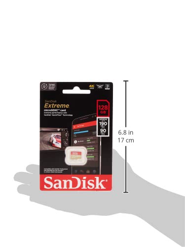Image of SanDisk Extreme microSD UHS I Card 128GB for 4K Video on Smartphones,Action Cams 190MB /s Read,80MB /s Write & Ultra Dual Drive Go USB Type C Pendrive for Mobile (Black, 128 GB, 5Y - SDDDC3-128G-I35)