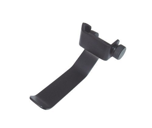 Harlan Hogan Headphone Hanger with durable black powder-coat finish, no-mar grooved nylon tip and soft rubber backing pad