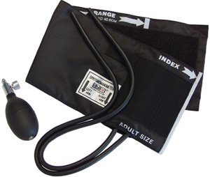 Graham-Field Accumax BP Cuff & Inflation System - Includes Cuff, 2-Tube Bladder, Bulb, & Valve - Thigh, Black, 2360T