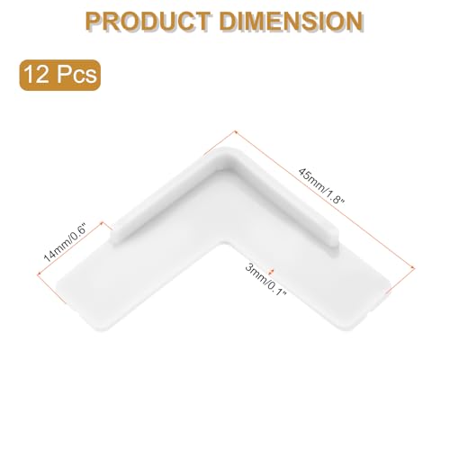 Image of uxcell Corner Protectors, 12 Pcs Table Corner Protectors, Furniture Corner Guard and Edges Safety Bumpers for Table Edges and Sharp Corners (Star-Shaped, White)