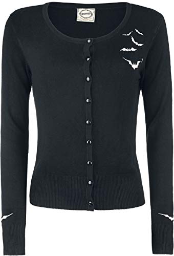 Banned Schläger Langärmlig Alternative Strickjacke - Schwarz, UK 12 (M)