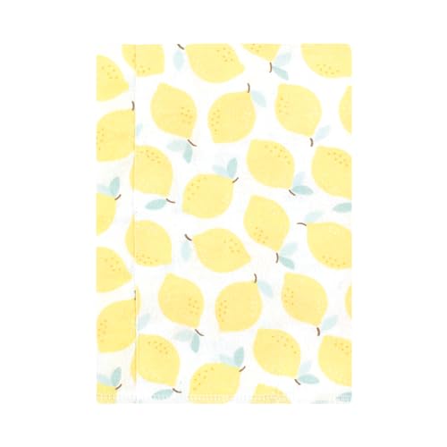 Image of Hudson Baby Unisex Baby Cotton Poly Flannel Burp Cloths, Lemon Daisy 4 Pack, One Size