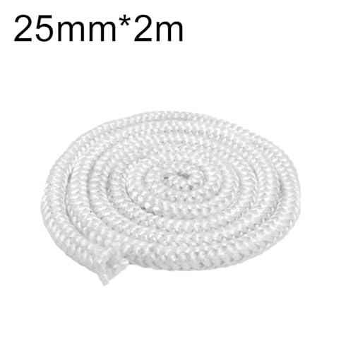 Baoblaze Corda de vedação de lareira, corda de fibra de vidro, substituição branca de 2m, resistênci