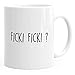 Produktbild MoonWorks® Kaffee-Tasse mit Spruch Ficki Ficki Motiv lustig Ironie Kaffeebecher weiß Keramik-Tasse