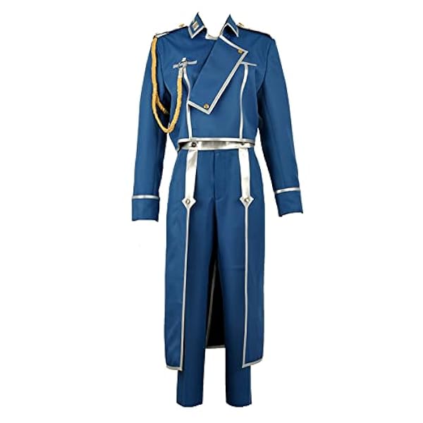 WSTCCOS Fullmetal Alchemist Roy Mustang Riza Maes Cosplay Kostuum Volwassen Top Broek Blauw Uniform Mannen Vrouwen Outfit