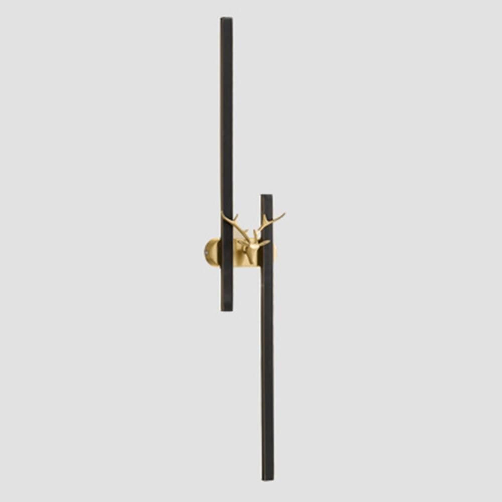 HCZKIUJY Modern LED Wall Sconce Wall Mounted Lighting, Linear Wall Light Fixture - 3 Color Temp, Long Wall Lamps for Bathroom Bedroom Bedside Living Room(Black-60cm)