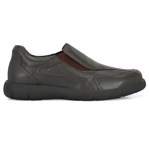 Image of Blue Leather By Centrino Genuine Leather Men's Formal | Pure Leather Slip-On Shoes | Soft & Comfortable Daily Driver | Casual Yet Elegant Formal Footwear (4042)