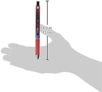 Miniatura 3 de Pentel Bolígrafo de gel, retráctilrecargable, punta de aguja, 0.020 in, (PENBLN75B), cuerpo azul con acento rojo