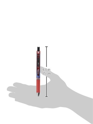 Pentel Gel Pen Retractable Refillable Needle Tip 0 5mm PENBLN75B Blue Body with Red Accent — view 3
