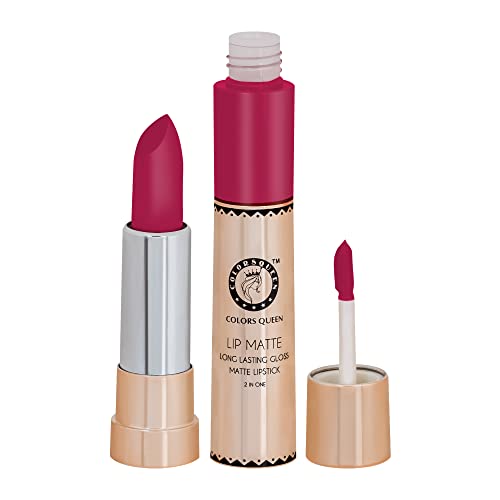 Image of Colors Queen 2 in 1 Matte Lipstick | Lip Matte | Long Lasting Gloss, Waterproof, Non Transferable| (02 - Very Pink)