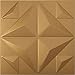 Ekena Millwork 19 5/8"W x 19 5/8"H Crystal EnduraWall Decorative 3D Wall Panel, Gold (Covers 2.67 Sq. Ft.