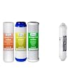 iSpring F3 6-Month Prefilter Replacement Supply Filter Cartridge Pack Set & FT15 5th Stage Inline Post Carbon Filter Replacement Cartridge, 1 Count (Pack of 1), White