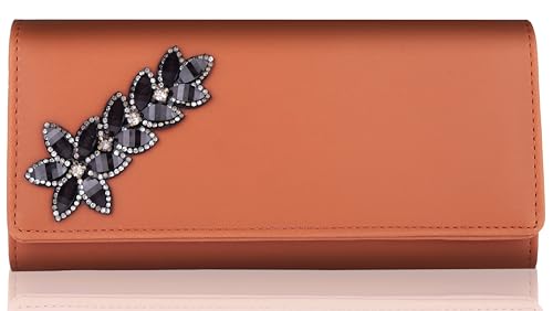 Image of Women's and Girls Hand Clutch Mobile Hand Purse Wallet 4 Card Slot
