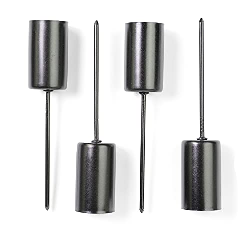 Riffelmacher 10862 - Taper Candle Holder, Metal, 2.3 x 11 cm, Pack of 4, Black, Arrangement, Advent Wreath, Decoration, Christmas