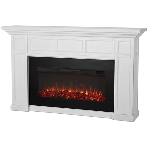 Real Flame Alcott 75” Electric Fireplace with Mantel for Living Room or Bedroom, Replaceable Fireplace Insert Heater, Realistic Log and Flame Effect, Remote Control, Timer10