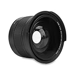 Ultra Wide Angle Fisheye Lens 0.35x with Macro, AF IR Compatible, High Performance Optical Glass for Day and Night Photography (55mm)