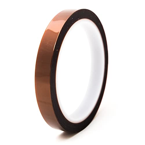 Bertech High-Temperature Polyimide Masking Tape, 1 Mil Thick, 20 mm x 36 Yards - UL Recognized