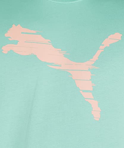 Image of Puma Men Cotton Regular Fit T-Shirt with Graphic Print Logo