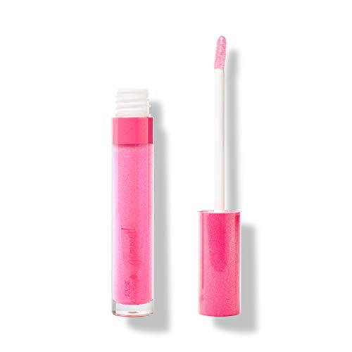100% PURE Gemmed Lip Gloss (Fruit Pigmented), Rose Quartz, High Shine, Soft Shimmer, Moisturzing Lip Gloss w/ Shea Butter, Vitamin E, (Sheer Pinky Purple) - 0.177 Oz