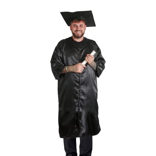 LOVETRENDS Graduation Hat & Costume Set, Complete Grad Party Outfit with Cap, Gown & Accessories - Image 3