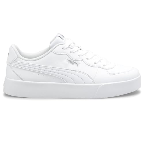 PUMA Womens Skye Clean Lace Up Sneakers Shoes Casual - White