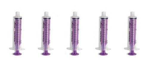 ABNOBA PET STORE 5 x 10ml Sterile Syringes to fit our PURPLE (Nutrisafe) feeding Tubes (Screw Fit) - Medium to Large Breed Puppies (Replacment/Spare)