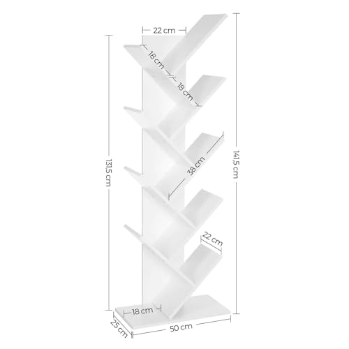 VASAGLE Libreria, Scaffale a 9 Livelli, Mobile a