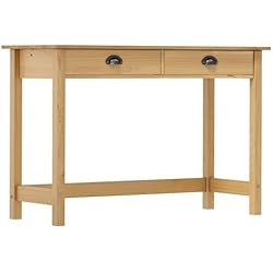 Ikea Cajones Salon JUNZAI Mesa Consola Hill Range con 2 cajones, Mesa Auxiliar Cocina, Mesa Cocina, Mueble De Cocina, Mesa Estrecha Cocina, Muebles Salon, Madera Pino 110x45x74 cm