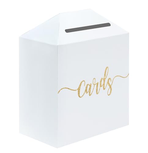 Image of SietDESEO White House Card Box for Party Diy White Money Box Gift Cards Box Holder for Birthday Wedding Baby Shower Bridal Shower Raffle Box