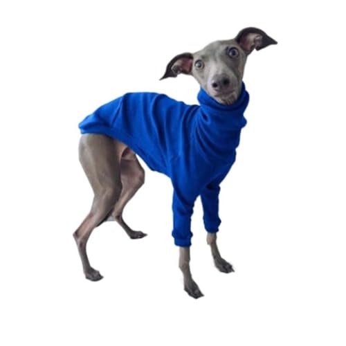 Manteau pour chien Greyhound veste col roulé extensible bleu - 4