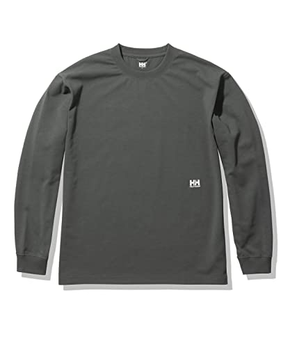 [ヘリーハンセン] Tシャツ ロングスリーブ ワンポイントティー メンズ HOE32269 カーボロネロ L