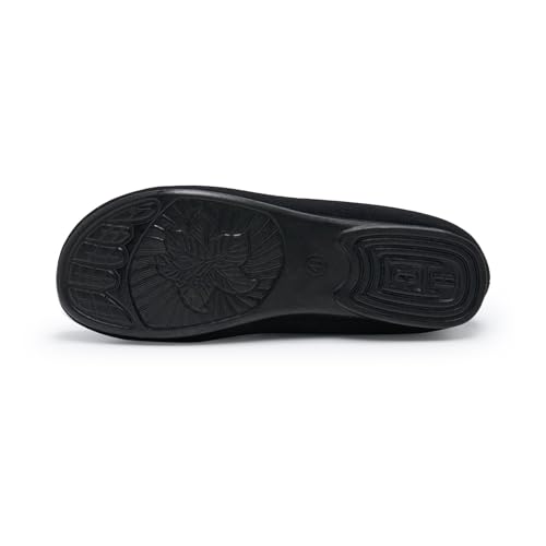 Alexis Leroy Women's Memory Foam Moccasin Slippers Fuzzy Indoor/Outdoor Slip-On Faux Fur Lining Loafers4