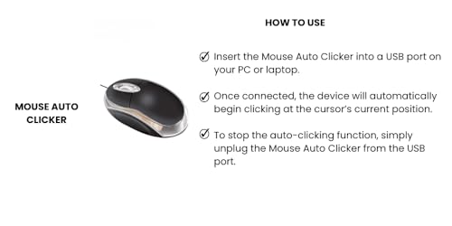 Image of Type-C Mouse Auto Clicker with Type C Connector, Undetectable, Plug and Play, No Software Required, Works On Every Operating System, Works On Laptop, PC, Mac, Phone, Tablet