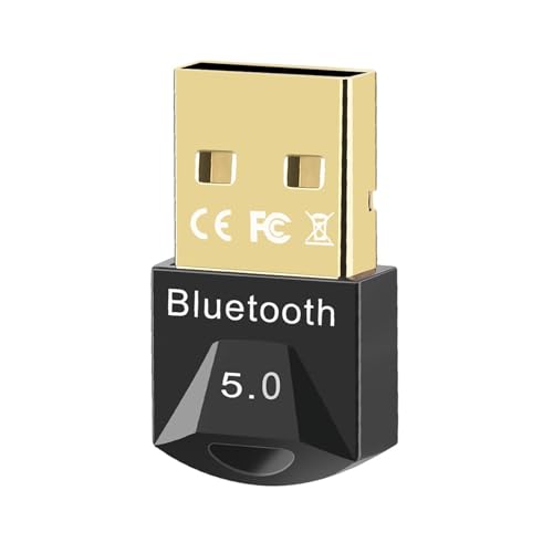 iJiZuo Bluetooth Adapter USB 5.0, Bluetooth Stick, Bluetooth USB Dongle Stick für PC, Laptop, Headset, Lautsprecher, Tastatur, Maus und Drucker Wireless Übertragung unterstützt Windows 10/8/7