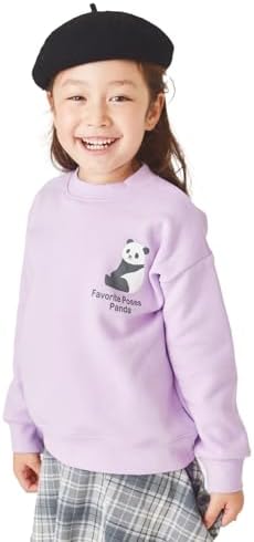 [ever closet] トレーナー キッズ 子供 女の子 男の子 秋冬 トップス 裏起毛 プリント ロゴ 秋服 冬服 通園 通...