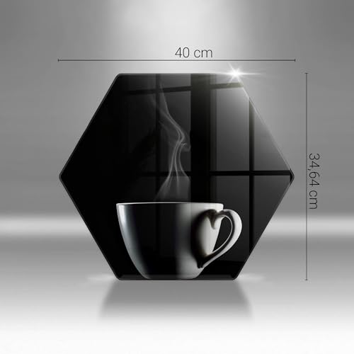 Plaque Cuisson Verre Wallfluent Planche à Découper Induction Décor Une Tasse de Thé 40cm