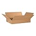 Aviditi 24164 Flat Corrugated Box, 24" Length x 16" Width x 4" Height, Kraft (Bundle of 25)