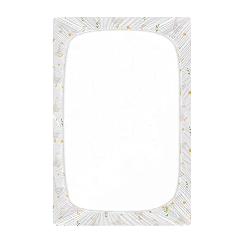 Image of Burbuja Goose Bird Twig Crib Sheet for Boys Girls, Fitted Crib Sheet 28 x 52 in for Standard Crib & Toddler Bed Mattresses, Soft & Breathable