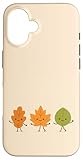 Cute Autumn Leaves Friends Cartoon Trio Design