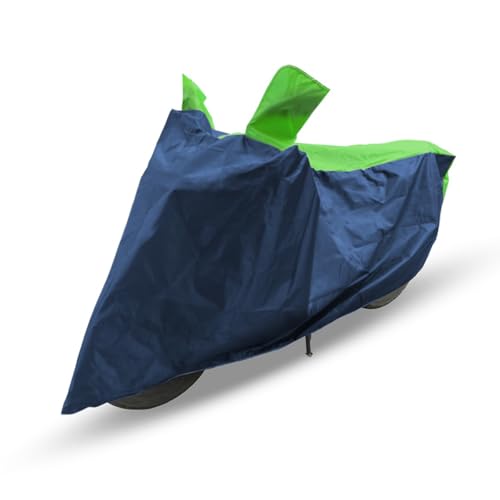 Image of All Weather Protection Scooty Bike Cover for Pulsar 150 Large - Anti UV - Dustproof - Polyester Top of The Line Scooty Cover Blue Green