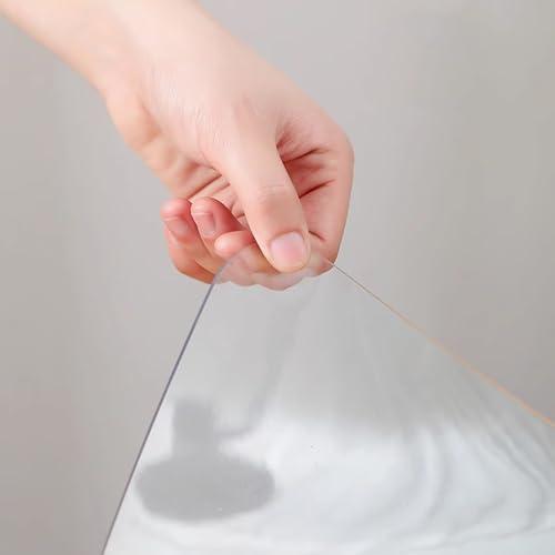 Nappe transparente table à manger imperméable PVC 85x130