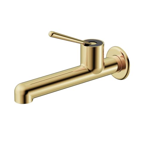 Mitigeur de lavabo mural design en cuivre massif eau chaude et froide HBF0502