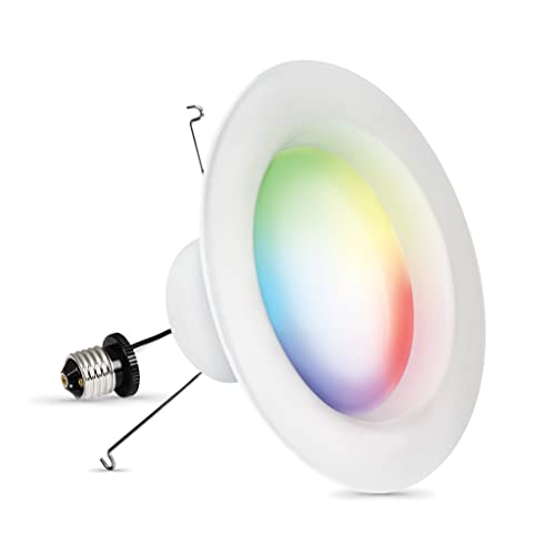 Feit Electric Ledr56B/950Ca/Mp/6 5/6 In Led Recessed Downlight, Baffle Trim, Dimmable, 6 Count & Ledr6/Rgbw/Ag 75 Watt Equivalent 2.4Ghz Wifi Color Changing And Tunable White, Dimmable, 6 In Recessed #TOP5