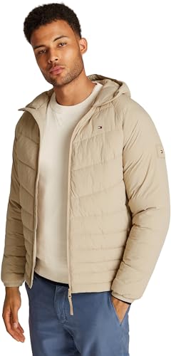 Tommy Hilfiger Mix Quilt Hooded Jacket MW0MW37641 Autres Vestes, Khaki (Sandalwood), XXL Homme