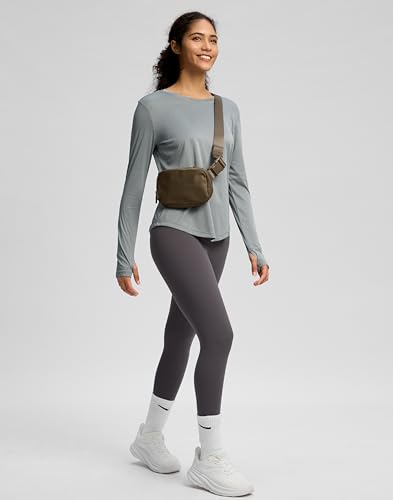 Image of Soothfeel Lightweight Long Sleeve Workout Tops for Women Gym Running Shirts