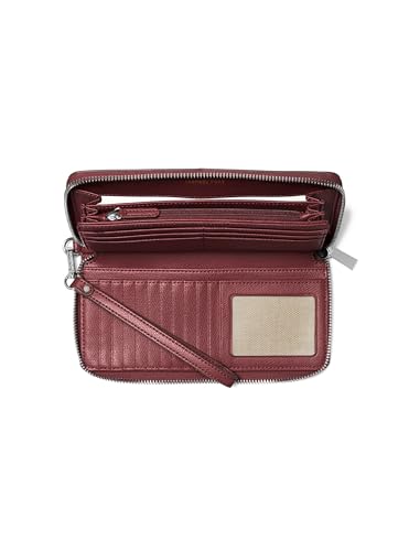 Michael Kors Jet Set Travel Continental, Silver-Tone Hardware/Sahara Leather/Oxblood2