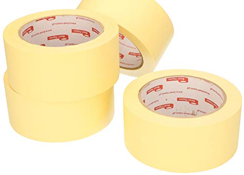 KOTARBAU® Lot de 20 Rubans de Masquage 48 mm x 50 m Ruban de Protection Autocollant Jaune pour Travaux de Peinture