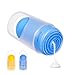 Ubbi Sunsqueeze Sunscreen Applicator, Refillable Roll On, Soft Silicone Bristles for Babies and Toddlers, Easy to Clean, Dishwasher Safe, Holds 3.38 Fluid Oz, Kids Summer Camp, Blue & Yellow